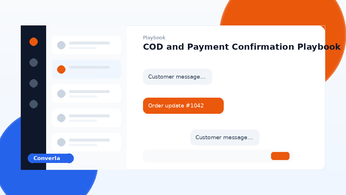 COD and payment confirmation messaging cover
