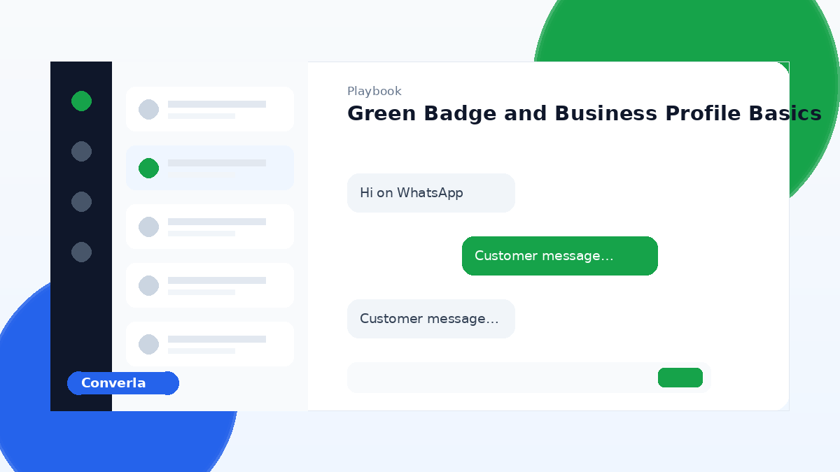 WhatsApp green badge and business profile cover